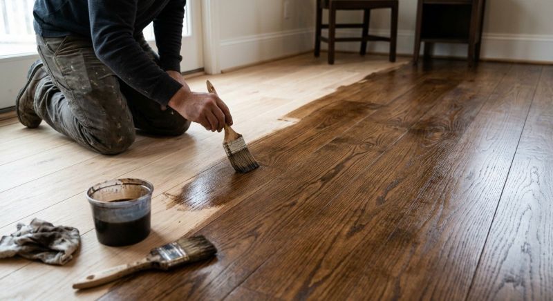 Hardwood Floor Staining in Olathe, KS