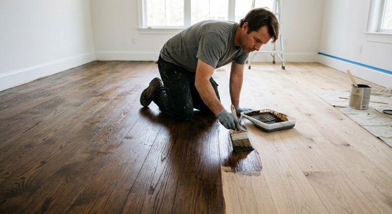 Oak Floor Staining in Overland Park, KS