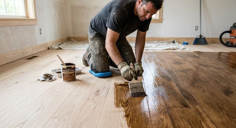 Oak Floor Staining in Olathe, KS