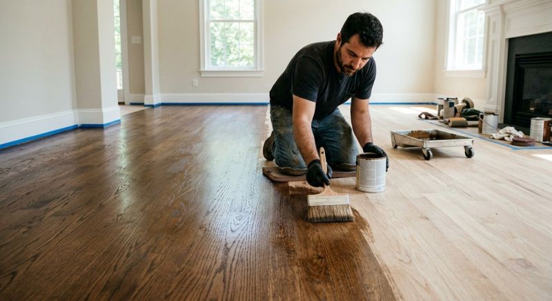 Walnut Floor Staining in Kansas City, KS